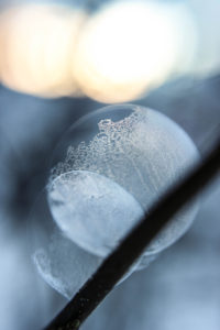 Soap bubbles, frozen Soap bubbles, frozen
